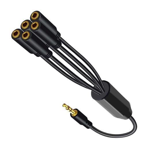 Domasvmd Kopfhörer-Splitterkabel für Tablets, Handys, Lautsprecher, Headsets, 30 cm Länge, 3,5 mm von Domasvmd