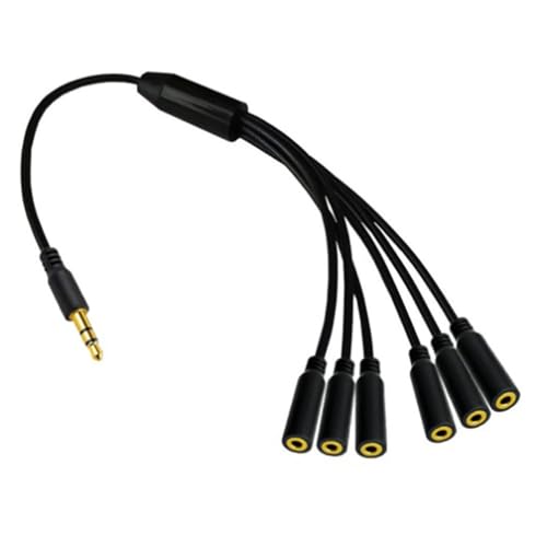 Domasvmd Kopfhörer-Splitterkabel für Tablets, Handys, Lautsprecher, Headsets, 30 cm Länge, 3,5 mm Domasvmd Kopfhörer-Splitterkabel für Tablets, Handys, Lautsprecher, Headsets, 30 cm Länge, 3,5 mm von Domasvmd
