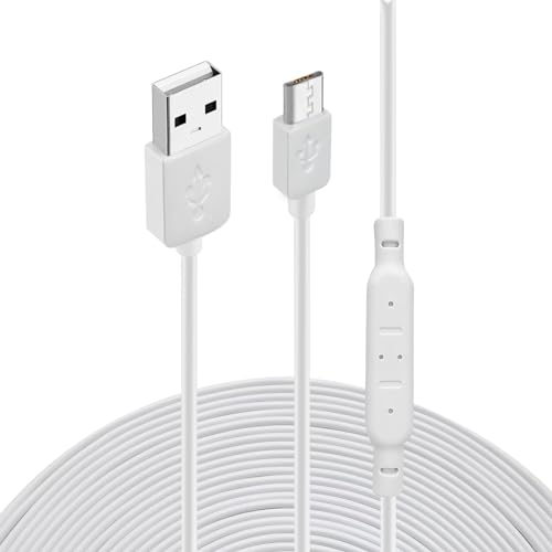 Domasvmd Langes USB-auf-Micro-USB-Kabel für CCTV-Kamera, dickes Material, schnelles Aufladen, eingebauter Spannungsverstärker, Chip-Kabel von Domasvmd