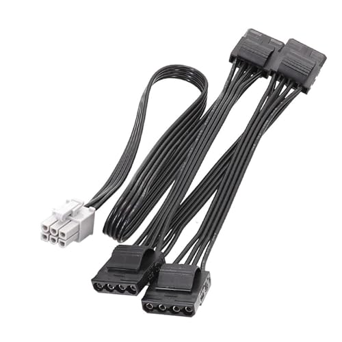 Domasvmd Modulares Kabel der 6-poligen Serie auf Molex 4-poligen D-Typ-Netzteil-Anschluss, perfekt für Leadex G650 Gaming-Enthusiasten Domasvmd Modulares Kabel der 6-poligen Serie auf Molex 4-poligen D-Typ-Netzteil-Anschluss, perfekt für Leadex G650 Gaming-Enthusiasten von Domasvmd