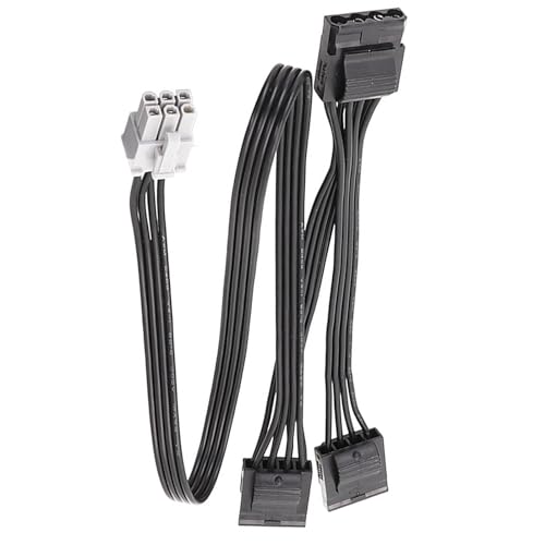 Domasvmd Modulares Kabel der 6-poligen Serie auf Molex 4-poligen D-Typ-Netzteil-Anschluss, perfekt für Leadex G650 Gaming-Enthusiasten Domasvmd Modulares Kabel der 6-poligen Serie auf Molex 4-poligen D-Typ-Netzteil-Anschluss, perfekt für Leadex G650 Gaming-Enthusiasten von Domasvmd