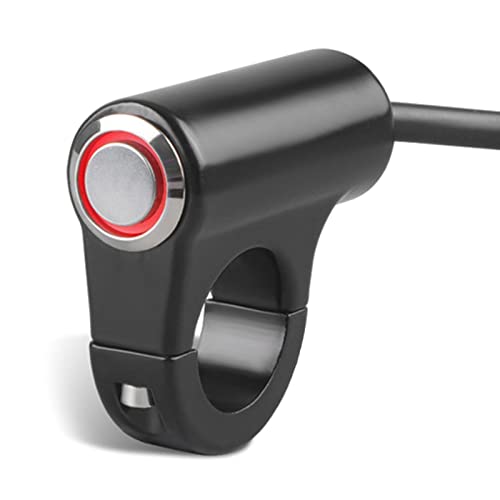 Domasvmd Motorrad ATV Roller Wasserdicht 22 mm 7/8 Zoll Lenkertastenschalter passend für Scheinwerfer Nebel Ein Ausschalter Motorrad Ein-/Ausschalter Wasserdicht von Domasvmd