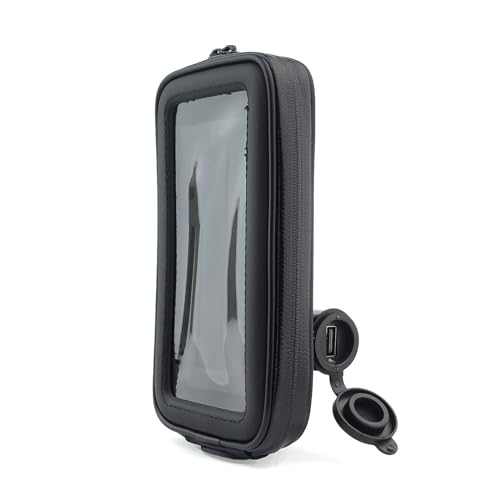 Domasvmd Motorrad-Lenkerhalterung, Handyhalterung, Motorrad-Telefontasche, 360 Grad drehbare Halterung für 11,9–16,5 cm große Handys Domasvmd Motorrad-Lenkerhalterung, Handyhalterung, Motorrad-Telefontasche, 360 Grad drehbare Halterung für 11,9–16,5 cm große Handys von Domasvmd