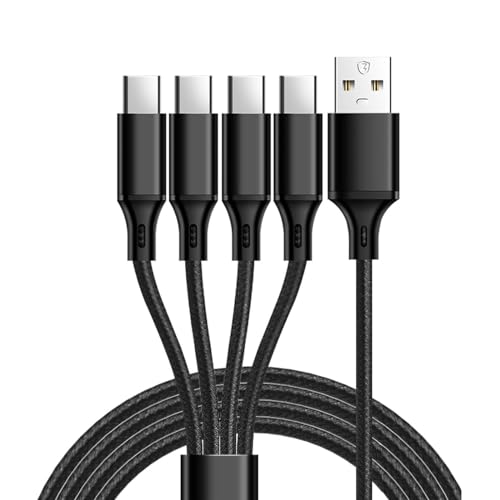 Domasvmd Multi-Ladekabel, USB-C-Splitter, 4-in-1-Multi-Ladekabel, mehrere USB-Kabel, geflochten, USB auf USB C Domasvmd Multi-Ladekabel, USB-C-Splitter, 4-in-1-Multi-Ladekabel, mehrere USB-Kabel, geflochten, USB auf USB C von Domasvmd
