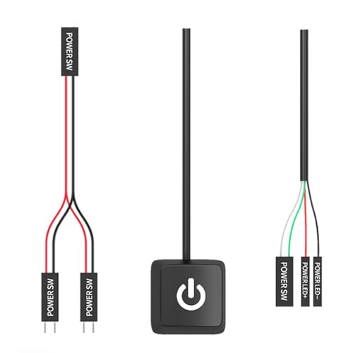 Domasvmd Netzteil-Kontrolladapterkabel, Computer-Desktop-Power-Tastenkabel, LED-Lichter, bequem und stilvoll, für Heimbüro, Kabel für Desktop-Stromsteuerung Domasvmd Netzteil-Kontrolladapterkabel, Computer-Desktop-Power-Tastenkabel, LED-Lichter, bequem und stilvoll, für Heimbüro, Kabel für Desktop-Stromsteuerung von Domasvmd