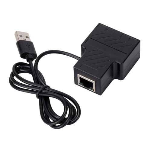 Domasvmd RJ45-Netzwerk-Splitter-Adapter, 1 auf 2 Buchsen, USB auf RJ45-Port, mit USB-Stromkabel, LAN-Schnittstellen, Ethernet, 1 auf 2 Wege Domasvmd RJ45-Netzwerk-Splitter-Adapter, 1 auf 2 Buchsen, USB auf RJ45-Port, mit USB-Stromkabel, LAN-Schnittstellen, Ethernet, 1 auf 2 Wege von Domasvmd