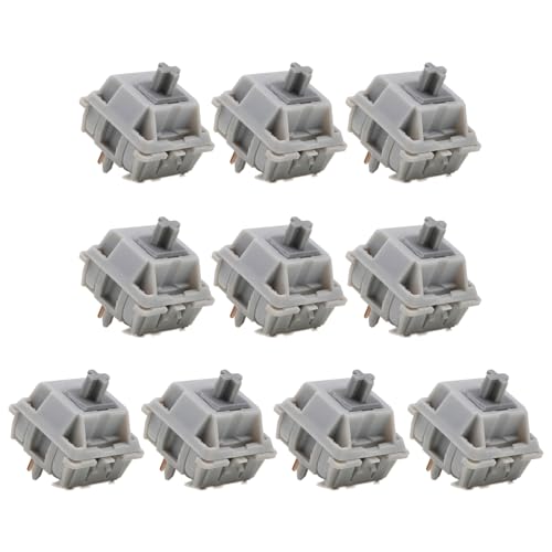 Domasvmd SP-Star Linearschalter für mechanische Tastatur, 5-polige Schalter, 57 g, 67 g, Linearschalter, mechanische Tastatur, 5 Pins, 10 Stück, SP-Star Aixs, Orange / Grau von Domasvmd