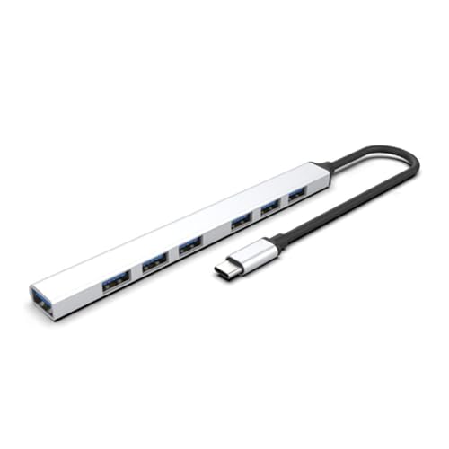 Domasvmd TypeC USB-Hub, Aluminium-Dockingstation mit 7 USB-Anschlüssen für Computer, Tablets, Handys, USB-Hub Domasvmd TypeC USB-Hub, Aluminium-Dockingstation mit 7 USB-Anschlüssen für Computer, Tablets, Handys, USB-Hub von Domasvmd