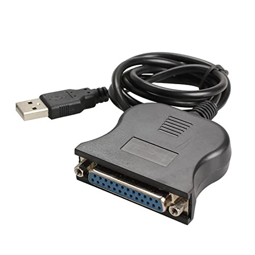 Domasvmd USB 2.0 auf DB25 25-polige Buchse, Druckkonverter, parallele Schnittstelle, Kommunikationsadapterkabel für Drucker, Drucker, Kabel, Adapter, Geschwindigkeit, 80 cm, Schwarz Domasvmd USB 2.0 auf DB25 25-polige Buchse, Druckkonverter, parallele Schnittstelle, Kommunikationsadapterkabel für Drucker, Drucker, Kabel, Adapter, Geschwindigkeit, 80 cm, Schwarz von Domasvmd