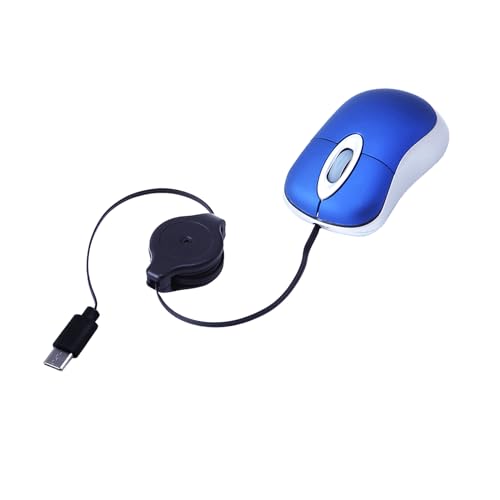 Domasvmd USB-C-Kabel, einziehbar, klein, für Kinder, 1000 dpi, optisches Reise-PC, Desktop-Notebook, einziehbar für Laptops von Domasvmd