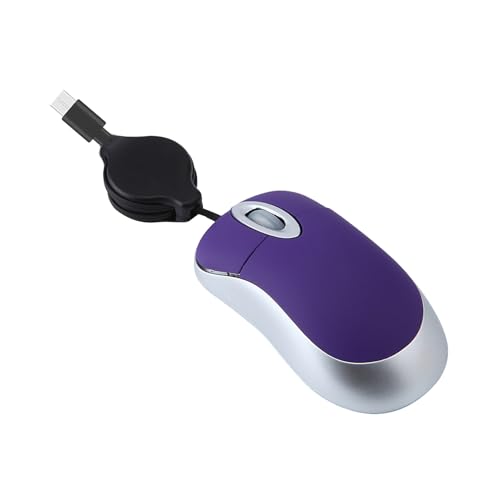 Domasvmd USB-C-Kabel, einziehbar, klein, für Kinder, 1000 dpi, optisches Reise-PC, Desktop-Notebook, einziehbar für Laptops von Domasvmd
