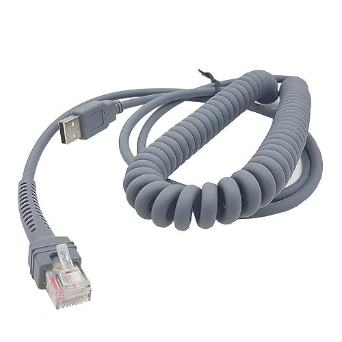 Domasvmd USB-Kabel für Symbol-Barcode-Scanner LS2208, LS2208AP, LS1203, LS4208, LS4278, CBA-U12-C09ZAR Symbol LS2208, 300 cm von Domasvmd
