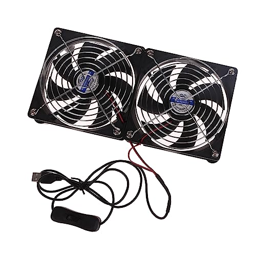 Domasvmd USB-Lüfter mit Schalter, 80 mm/120 mm/240 mm, für Computergehäuse, Router, Heizkörper, USB-betriebener Lüfter, elektronische Kühlung Domasvmd USB-Lüfter mit Schalter, 80 mm/120 mm/240 mm, für Computergehäuse, Router, Heizkörper, USB-betriebener Lüfter, elektronische Kühlung von Domasvmd