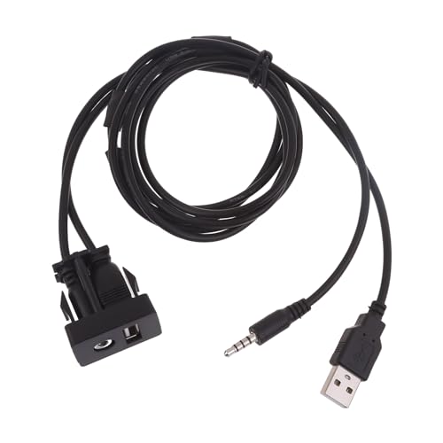 Domasvmd USB-Verlängerungskabel für Armaturenbrett, USB + 3,5-mm-Anschluss, USB-AUX, Unterputzkabel, wasserabweisend, 100 cm Domasvmd USB-Verlängerungskabel für Armaturenbrett, USB + 3,5-mm-Anschluss, USB-AUX, Unterputzkabel, wasserabweisend, 100 cm von Domasvmd