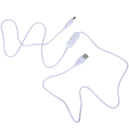 Domasvmd USB auf 5,5 x 2,1 mm Stecker, USB-Stecker auf DC 5,5 x 2,1 mm Stecker, Stromkabel für Kameras, Lautsprecher, LED-Licht, Netzkabel, 150 cm USB-Kabel für Router von Domasvmd