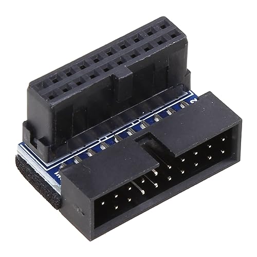 Domasvmd USB3.0 19P 20P Stecker Stecker 90 Grad Motherboard Chassis Front für Seat Expansion Connector 20 Pin Adapter von Domasvmd