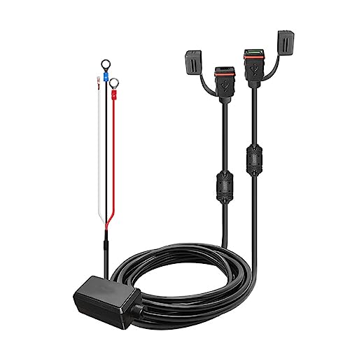 Domasvmd Wasserdichtes Motorrad-USB-PD-Telefon-Ladegerät, Netzteiladapter, staubdichte Abdeckung, Netzsteckdose, wasserdicht, schnelleres Ladegerät, Handy-Ladegerät von Domasvmd