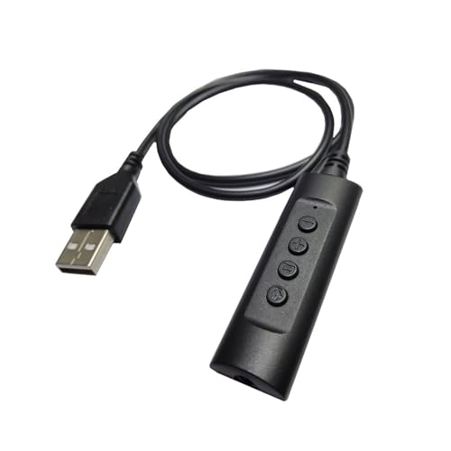 Externe 3,5 mm auf USB-Soundkarte mit Lautstärkeregler/Mikrofon/Lautsprecher auf Off-Taste, automatische Erkennung der Soundkarte von Domasvmd