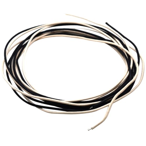 Gavitt Gitarrendraht, vorverzinnt, 22 AWG, mit Stoff überzogen, 22 AWG, Gitarrendraht, Instrumentenkabel, Teile mit Stoffüberzug, 2 m, Schwarz und Weiß Gavitt Gitarrendraht, vorverzinnt, 22 AWG, mit Stoff überzogen, 22 AWG, Gitarrendraht, Instrumentenkabel, Teile mit Stoffüberzug, 2 m, Schwarz und Weiß von Domasvmd