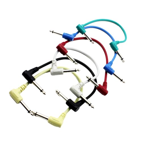 Gitarren-Patch-Kabel, 6,35 mm, Gitarreneffekt-Pedalkabel, geräuscharm und gute Qualität, Gitarreneffektpedale, Stecker, Gitarren-Patch-Kabel, 6,35 mm Instrumentenkabel Gitarren-Patch-Kabel, 6,35 mm, Gitarreneffekt-Pedalkabel, geräuscharm und gute Qualität, Gitarreneffektpedale, Stecker, Gitarren-Patch-Kabel, 6,35 mm Instrumentenkabel von Domasvmd