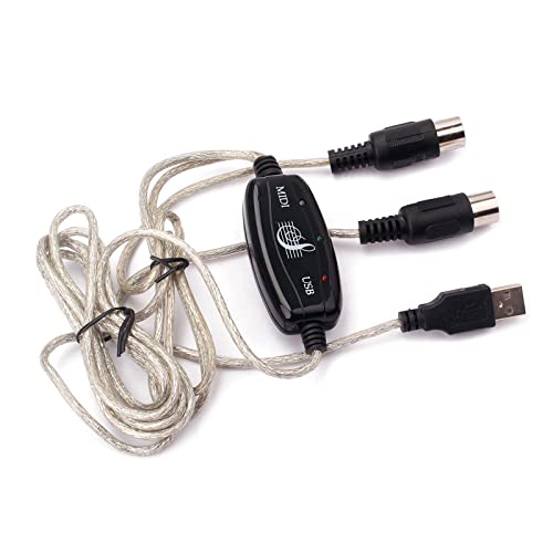 Kabel Tastatur auf PC USB MIDI Kabel Konverter USB IN-OUT MIDI Interface Adapter PC zu Musik Keyboard Cord Midi Kabel auf USB für Keyboard Piano Midi Interface Kabel Musik Keyboard Cord Midi Kabel von Domasvmd