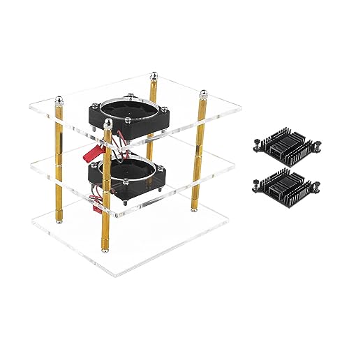 Kühlkörpergehäuse für OrangePi 5Plus Acryl-Gehäuse, 4 Stück, Aluminium/Kupfer, Kühlkörper, optional, leises Kühlventilator-Set, Gehäuse für OrangePi 5Plus mit Lüfter und Kühlkörper-Set, transparente Kühlkörpergehäuse für OrangePi 5Plus Acryl-Gehäuse, 4 Stück, Aluminium/Kupfer, Kühlkörper, optional, leises Kühlventilator-Set, Gehäuse für OrangePi 5Plus mit Lüfter und Kühlkörper-Set, transparente von Domasvmd