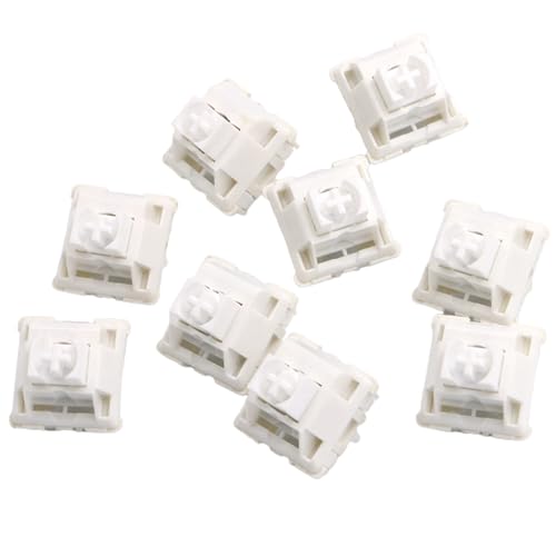 Lineare Schalter, weißer Marmorschalter, 5-poliger Achsen-Hot-Plug für individuelle Gaming-Tastatur (10 Stück) Linearschalter, weißer Marmorschalter, 5-poliger Achsen-Hot-Plug für individuelle von Domasvmd