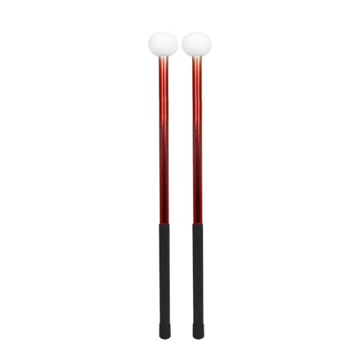 Timpani Trommelschlägel Schlagzeugstock Filzkopf Trommel-Beckenhammer Schlägel Schlägel Schlägel Stangen Legierungen Griff Trommelhammer von Domasvmd