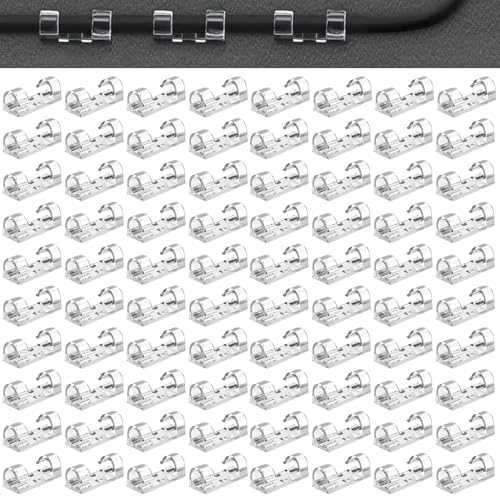 80 Stück Kabelhalter, Transparent Selbstklebend Kabelhalter Wand Kabelclips Selbstklebend Finisher Vielzwecke Kabelführung Organizer für Kabelmanagement Lichterkette USB Ladekabel Audiokabel Usw 80 Stück Kabelhalter, Transparent Selbstklebend Kabelhalter Wand Kabelclips Selbstklebend Finisher Vielzwecke Kabelführung Organizer für Kabelmanagement Lichterkette USB Ladekabel Audiokabel Usw von Domicubes