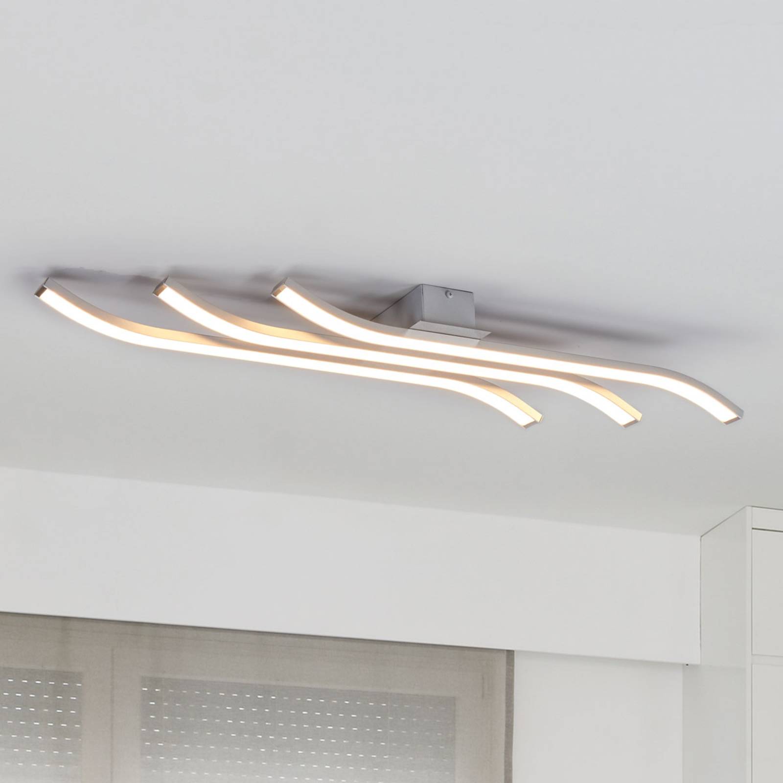 LED-Deckenlampe Largo 3-flg.83 cm alu LED-Deckenlampe Largo 3-flg.83 cm alu von Domiluce