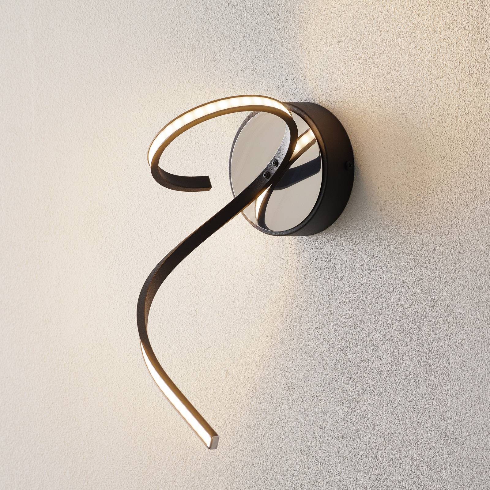 LED-Wandleuchte Lungo mit modernem Design, schwarz LED-Wandleuchte Lungo mit modernem Design, schwarz von Domiluce