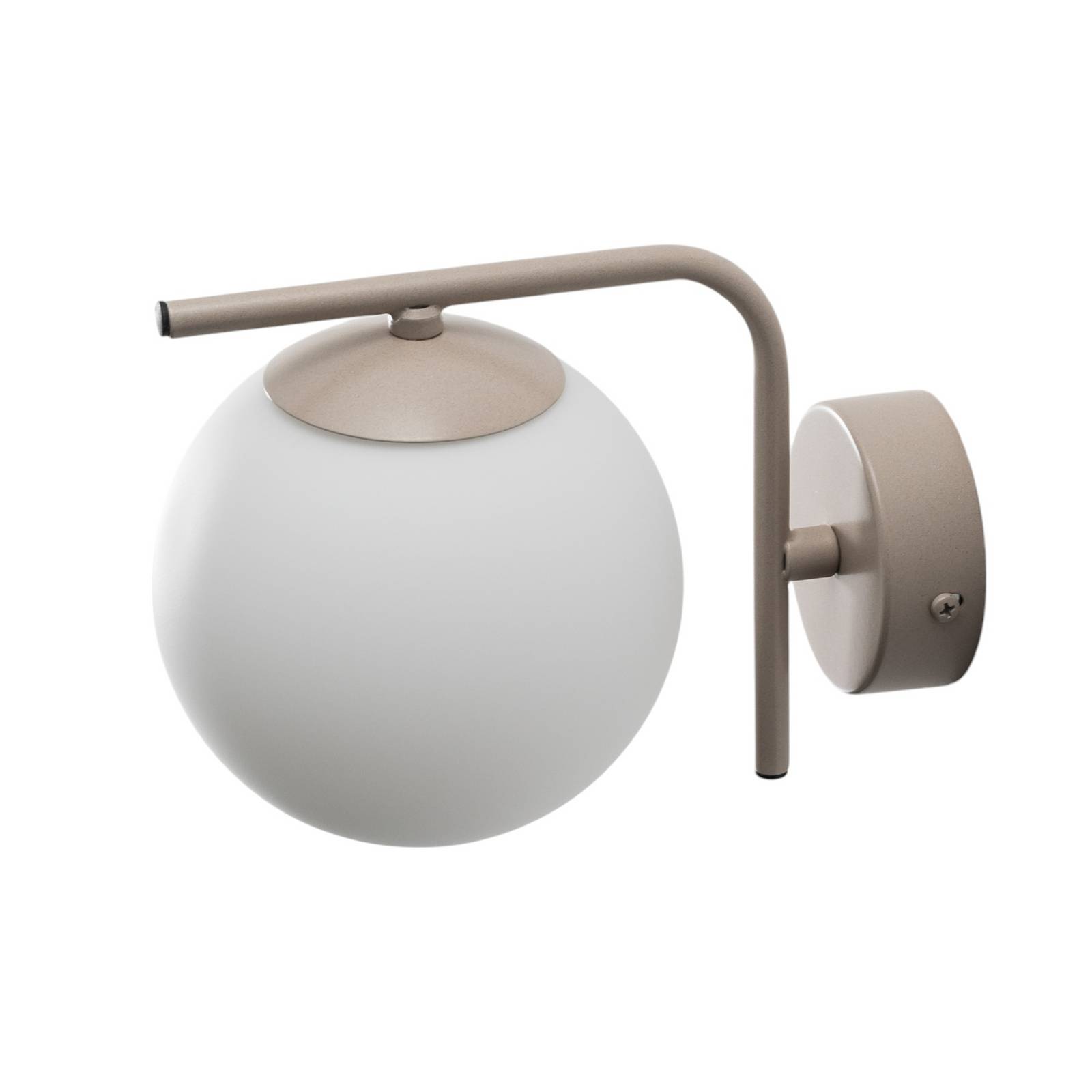 Wandleuchte Aurora, beige, Glas, 17 cm hoch, Kugel, E14 Wandleuchte Aurora, beige, Glas, 17 cm hoch, Kugel, E14 von Domiluce