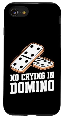 Domino Enthusiast Legespiel No Crying Dominoe-Spieler Hülle für iPhone SE (2020) / 7 / 8 von Domino Game Graphic For Domino Player & Enthusiast