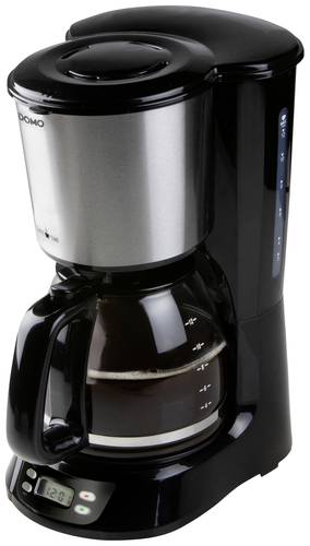 DOMO DO1065K Kaffeemaschine Schwarz, Edelstahl Fassungsvermögen Tassen=12 Display, Timerfunktion, G von Domo