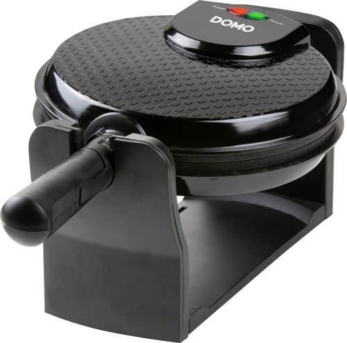 DOMO DO9223W Waffeleisen Antihaftbeschichtung, Kontrollleuchte Schwarz von Domo