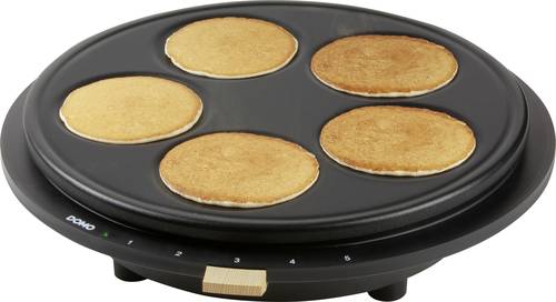 DOMO DO9227P Pancake-Platten Antihaftbeschichtung, Kontrollleuchte Schwarz von Domo