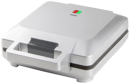 DOMO DO9250W Waffeleisen Antihaftbeschichtung, Kontrollleuchte, klappbar Silber von Domo