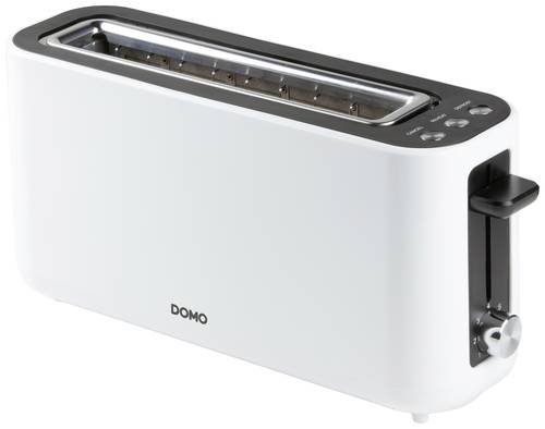 DOMO DO962T Toaster stufenloser Temperaturregler, Cool-Touch-Gehäuse Weiß von Domo