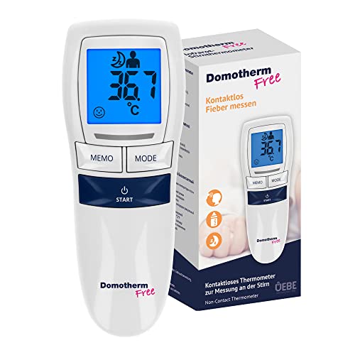 Domotherm Free - Fieberthermometer kontaktlos Infrarot-Thermometer Baby Kinder Erwachsene Stirnthermometer Messung in 1 Sekunde von Domotherm