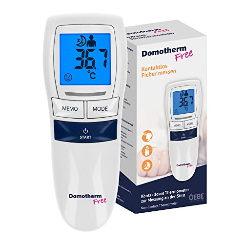 Domotherm Free - Fieberthermometer kontaktlos Infrarot-Thermometer Baby Kinder Erwachsene Stirnthermometer Messung in 1 Sekunde Domotherm Free - Fieberthermometer kontaktlos Infrarot-Thermometer Baby Kinder Erwachsene Stirnthermometer Messung in 1 Sekunde von Domotherm