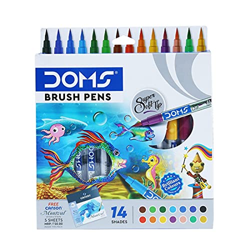 DOMS Ungiftiger Pinselstift in Kartonschachtel (14 verschiedene Farbtöne x 1 Set) von Doms