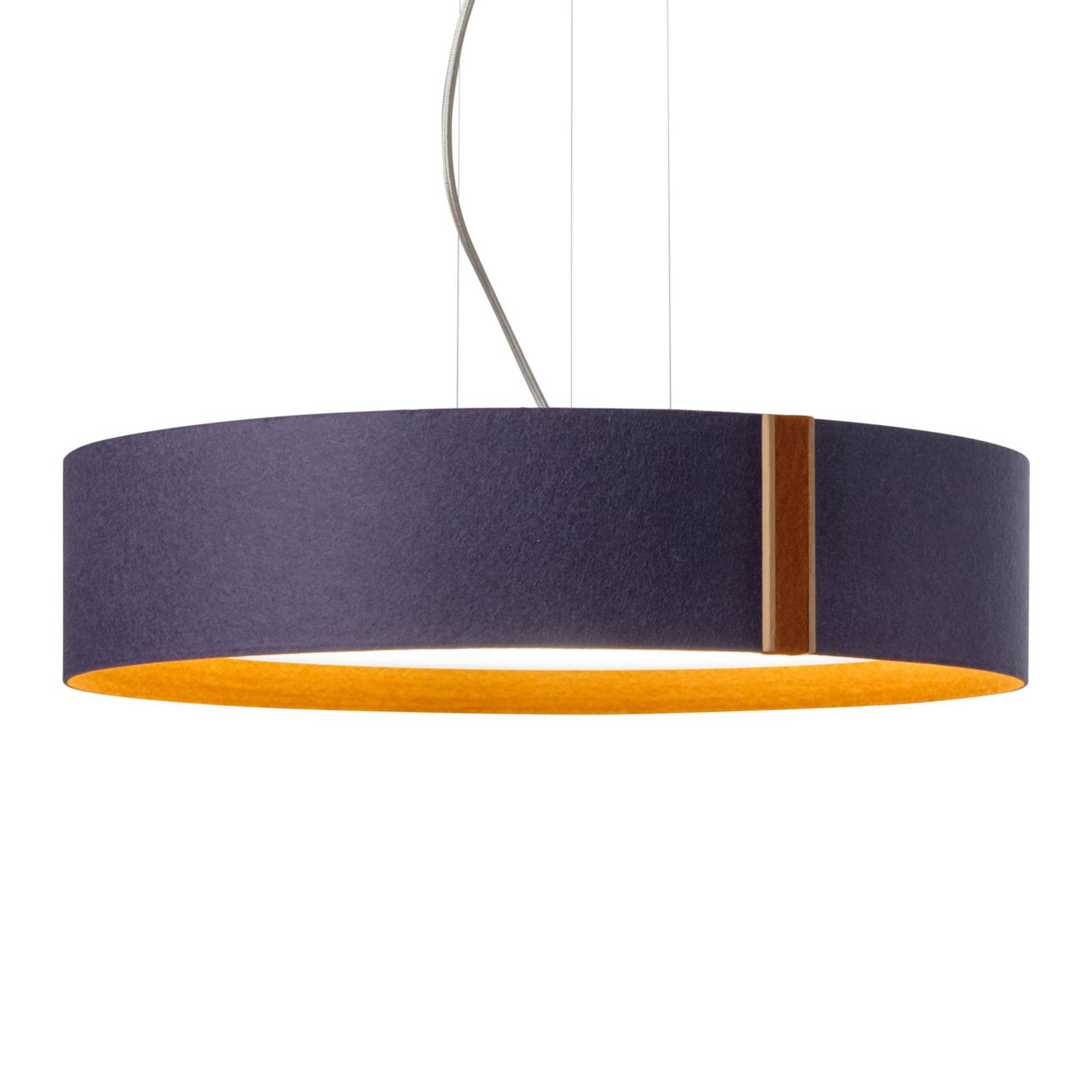 LED-Hängeleuchte LARAfelt, Ø55cm, indigo/zimt von Domus