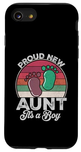 Proud New Aunt It's A Boy Muttertag To Be Geschenke zum ersten Mal Hülle für iPhone SE (2020) / 7 / 8 von Don't Make Me Angry Matching Family Tie Dye