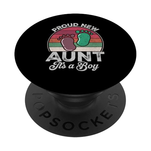Proud New Aunt It's A Boy Muttertag To Be Geschenke zum ersten Mal PopSockets Klebender PopGrip Proud New Aunt It's A Boy Muttertag To Be Geschenke zum ersten Mal PopSockets Klebender PopGrip von Don't Make Me Angry Matching Family Tie Dye
