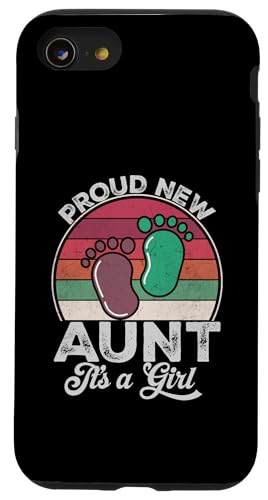 Proud New Aunt It's A Girl Muttertag To Be Geschenke zum ersten Mal Hülle für iPhone SE (2020) / 7 / 8 von Don't Make Me Angry Matching Family Tie Dye