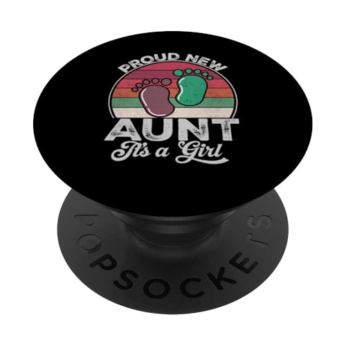 Proud New Aunt It's A Girl Muttertag To Be Geschenke zum ersten Mal PopSockets Klebender PopGrip Proud New Aunt It's A Girl Muttertag To Be Geschenke zum ersten Mal PopSockets Klebender PopGrip von Don't Make Me Angry Matching Family Tie Dye