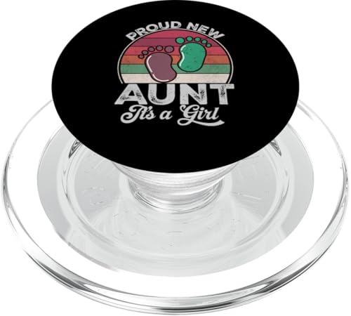 Proud New Aunt It's A Girl Muttertag To Be Geschenke zum ersten Mal PopSockets PopGrip für MagSafe Proud New Aunt It's A Girl Muttertag To Be Geschenke zum ersten Mal PopSockets PopGrip für MagSafe von Don't Make Me Angry Matching Family Tie Dye
