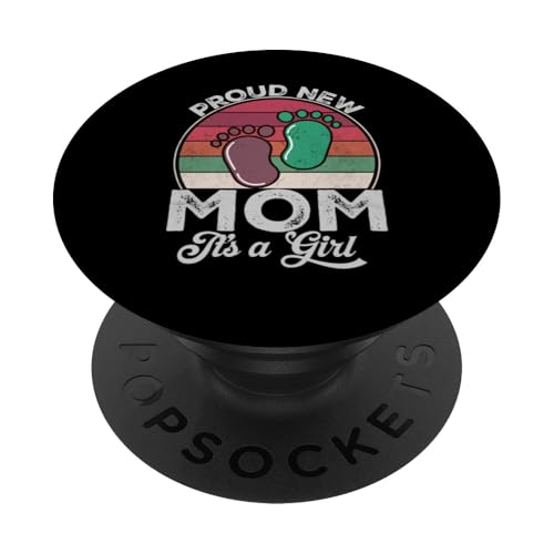 Proud New Mom It's A Girl Muttertag To Be Geschenke zum ersten Mal PopSockets Klebender PopGrip Proud New Mom It's A Girl Muttertag To Be Geschenke zum ersten Mal PopSockets Klebender PopGrip von Don't Make Me Angry Matching Family Tie Dye