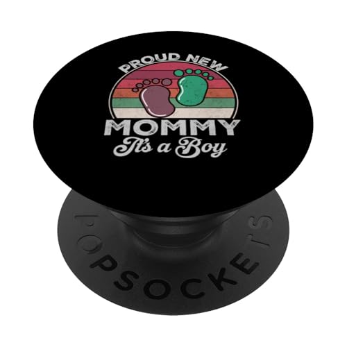 Proud New Mommy It's A Boy Muttertag To Be Geschenke zum ersten Mal PopSockets Klebender PopGrip von Don't Make Me Angry Matching Family Tie Dye