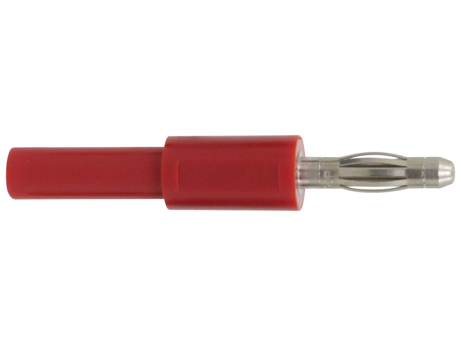 DONAU ELEKTRONIK Adapter, Stecker 4mm/ Buchse 2mm, rot, 1030 von Donau Elektronik